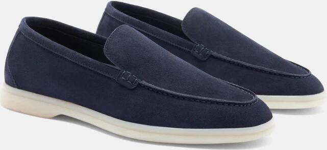 Scarosso Blauwe Suède Loafers Blue Dames - Foto 3