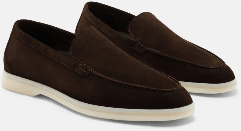 Scarosso Donkerbruine Suède Loafers Brown Dames - Foto 3