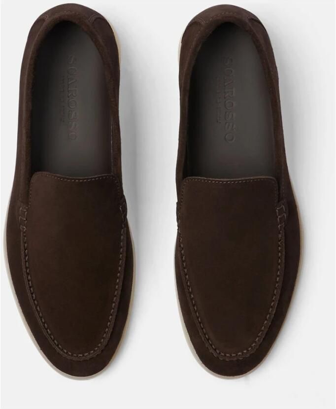 Scarosso Donkerbruine Suède Loafers Brown Dames - Foto 2