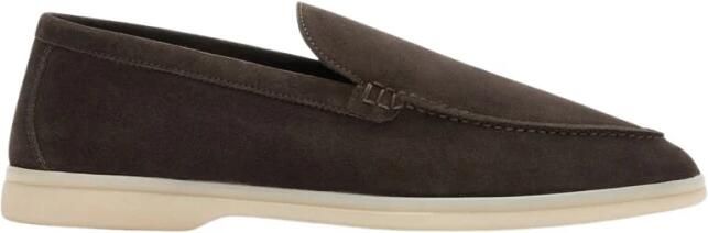 Scarosso Ludovico Suede Loafers Handgemaakte Italiaanse casual-chique schoenen Brown Heren