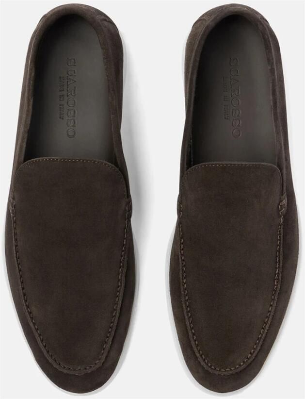 Scarosso Ludovico Suede Loafers Handgemaakte Italiaanse casual-chique schoenen Brown Heren - Foto 2