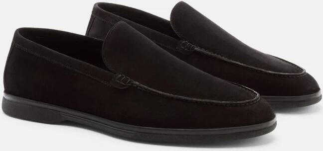 Scarosso Handgemaakte Suède Loafers Black Heren - Foto 3