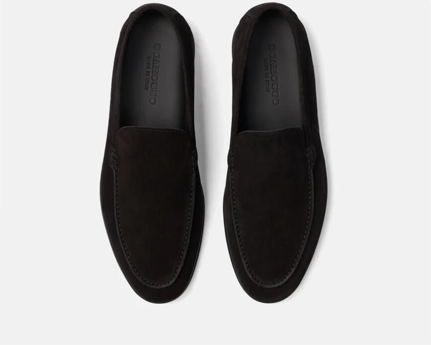 Scarosso Handgemaakte Suède Loafers Black Heren - Foto 2