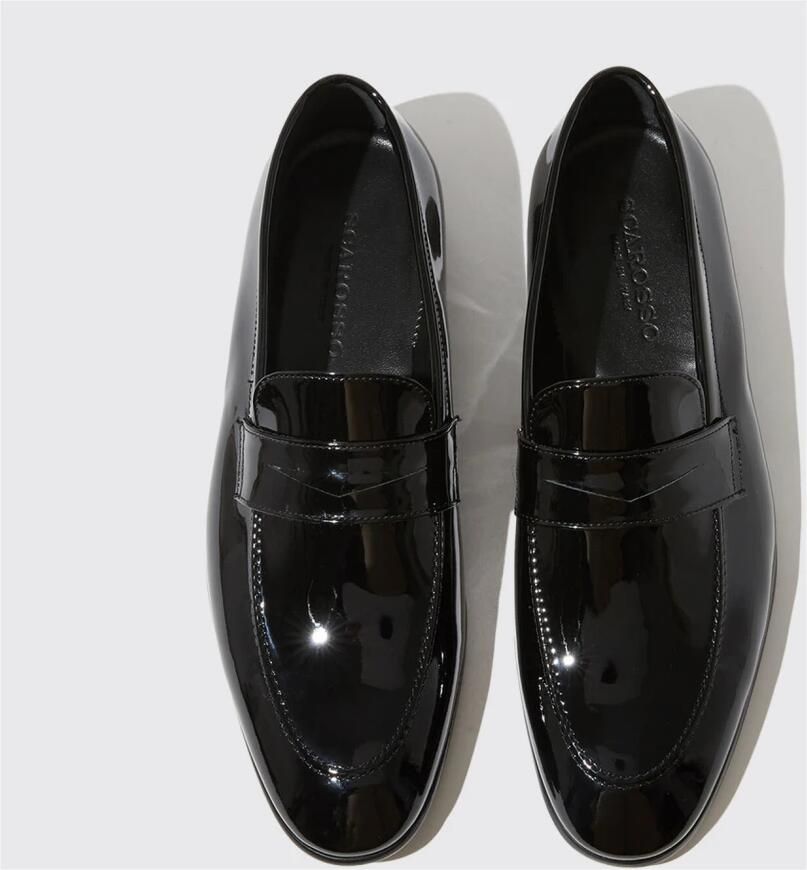 Scarosso Marzio Loafers: Handgemaakte Italiaanse Penny Loafers Black Heren - Foto 3