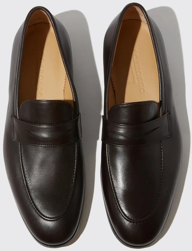 Scarosso Marzio Loafers: Handgemaakte Italiaanse Penny Loafers Brown Heren