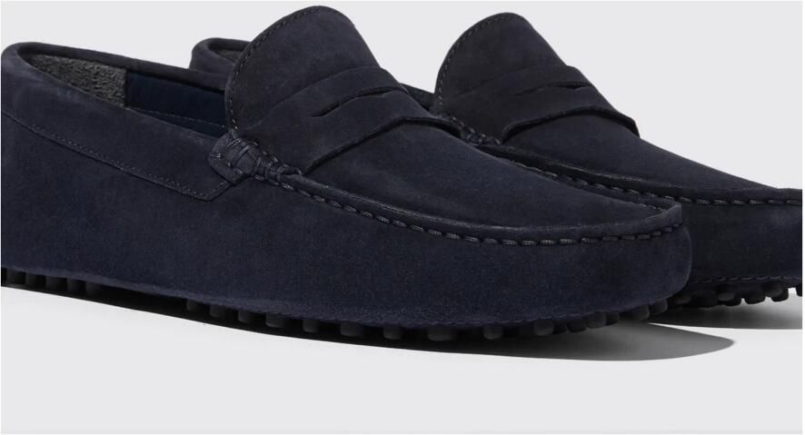 Scarosso Michael Loafers Handgemaakte Italiaanse rijdschoenen Blue Heren