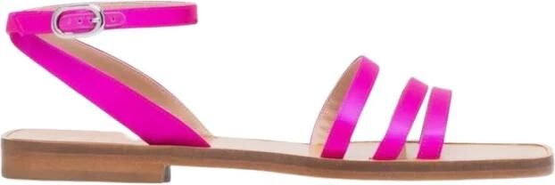 Scarosso Sarah Silk Enkelband Sandalen Pink Dames
