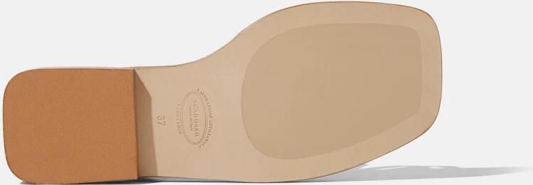 Scarosso Sarah Cracked Gouden Kalfsleren Sandalen Geel Dames