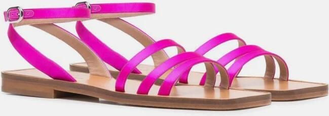 Scarosso Sarah Silk Enkelband Sandalen Pink Dames - Foto 4