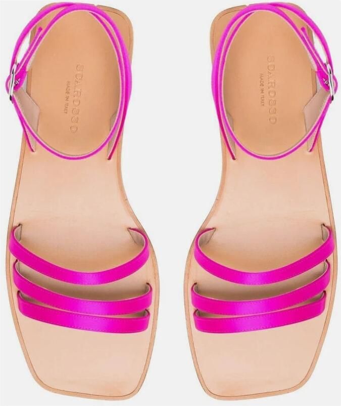 Scarosso Sarah Silk Enkelband Sandalen Pink Dames - Foto 2