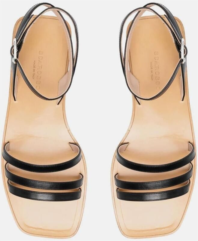 Scarosso Sarah Platte Leren Sandalen Black Dames - Foto 2