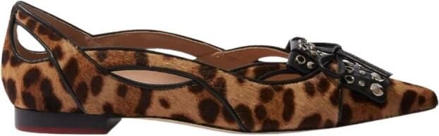 Scarosso Pittige wilde ballerinas Bruin Dames
