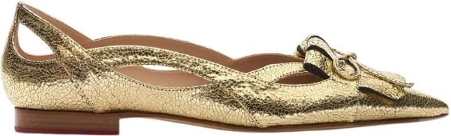 Scarosso 24K Golf Fringe Ballet Flats Geel Dames