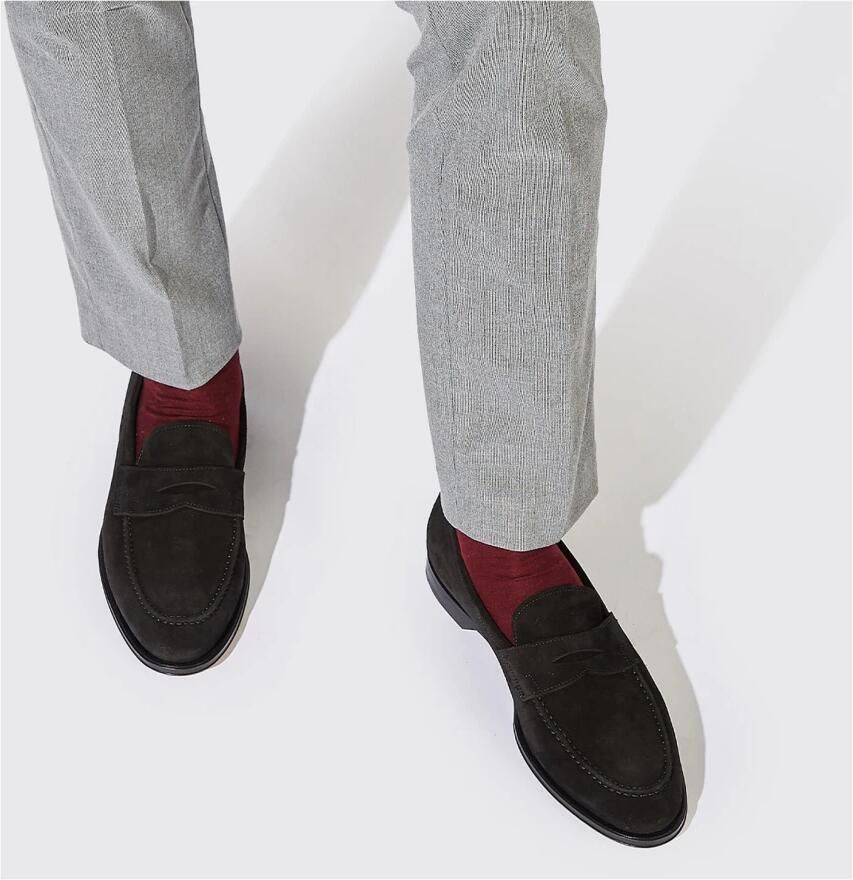 Scarosso Stefano Zwarte Suède Loafers