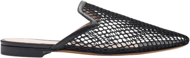 Scarosso Zwarte Mesh Muiltjes Black Dames