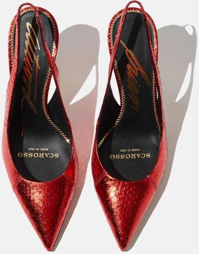 Scarosso Sutton Elaphe Pumps Rood Dames - Foto 2