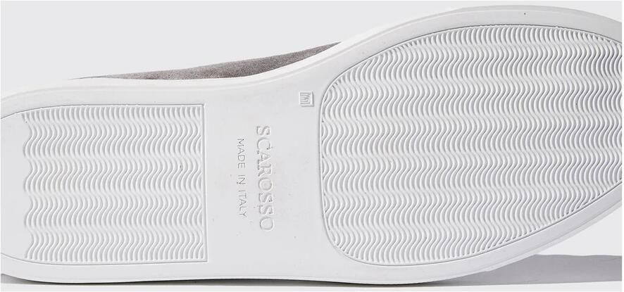 Scarosso Handgemaakte Italiaanse Ugo Sneakers Grijs Suède Grijs Heren
