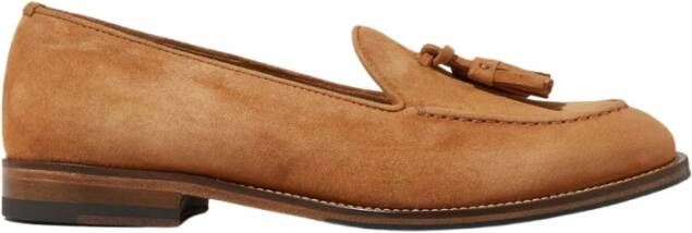 Scarosso Sienna Loafers Handgemaakte Italiaanse Tassel Loafers Brown Dames