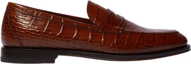 Scarosso Stefano Krokodil Loafers Brown Heren