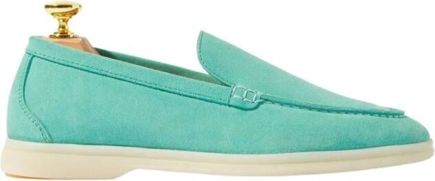 Scarosso Turquoise Suède Loafers Blue Dames