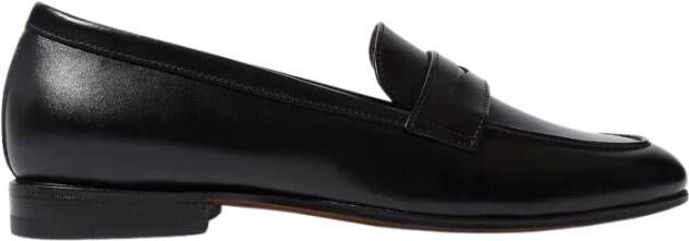 Scarosso Valeria Loafers Handgemaakte Italiaanse Penny Loafers Black Dames