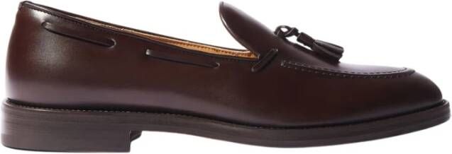 Scarosso William Loafers Handgemaakte Italiaanse Tassel Loafers Brown Heren