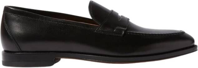 Scarosso Zwarte Penny Loafers Handgemaakt in Italië Black Heren