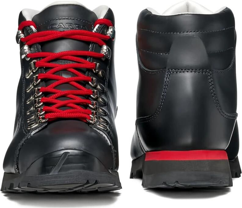 Scarpa Zwarte Leren Sneakers Verlengde Veters Black Heren - Foto 2
