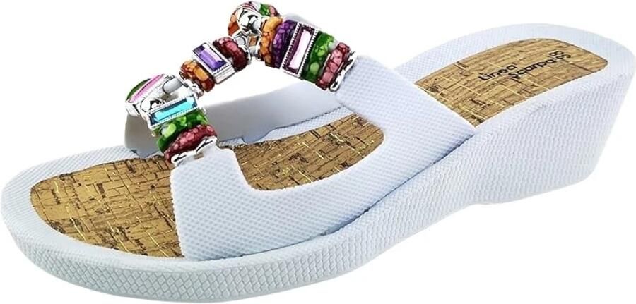 Scarpa Sandaal met twee bandjes en kraalversieringen