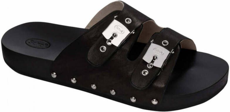 Scholl Pescura sandals in leather and wood Zwart Dames - Foto 2