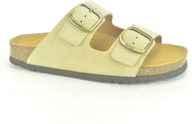 Scholl Beige Daim Muil 2B Sandalen