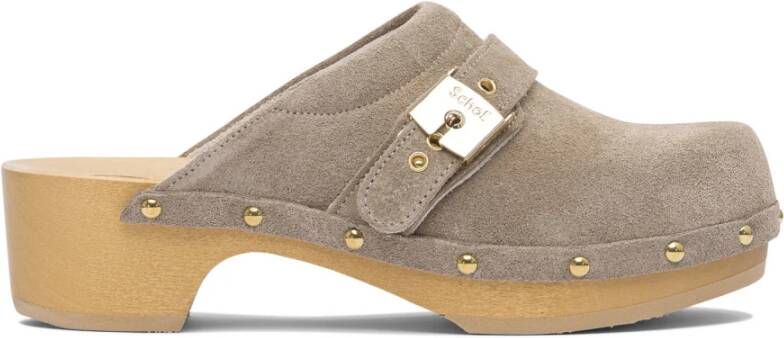 Scholl Beige Pumps Klomp Stijl Schoenen