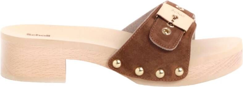 Scholl Bruine Sandalen voor Zomer Outfits Brown Dames