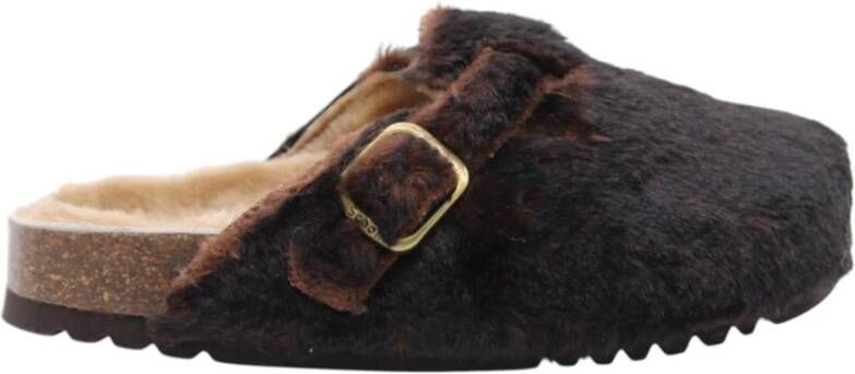 Scholl Footwear Klomp Scholl Women Fae New F Synthetic Fur Chocolate - Foto 4