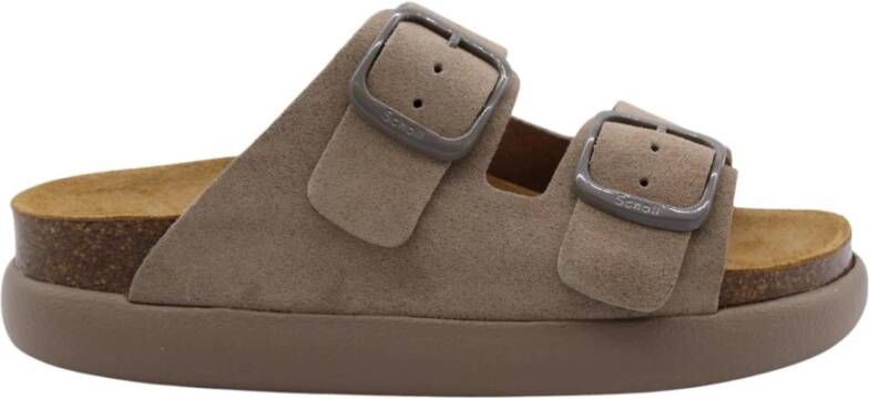 Scholl Slipper Women Noelle Chunky Suede Q Dark Beige - Foto 4
