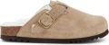 Scholl FAE NEW F Suede SA Womens Dark Beige FALSO Clogs Dark Beige - Beige