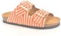 Scholl Raffia Muil Sandalen in Oranje - Thumbnail 1