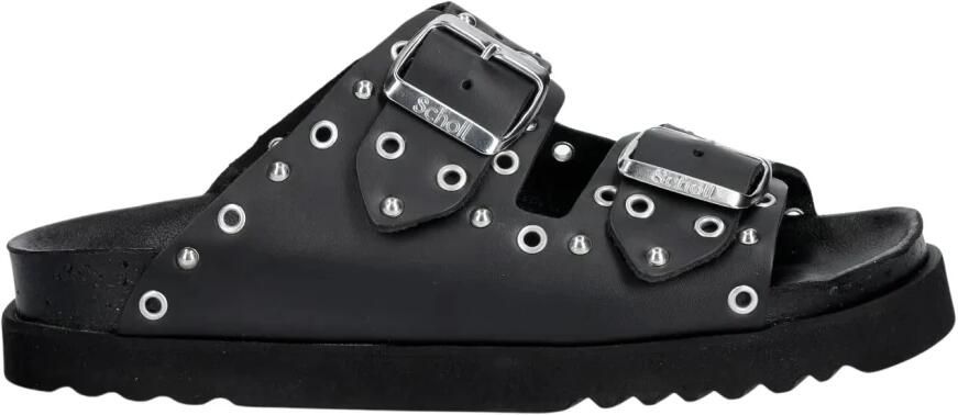 Scholl Beatriz Ring leren slippers zwart - Foto 3