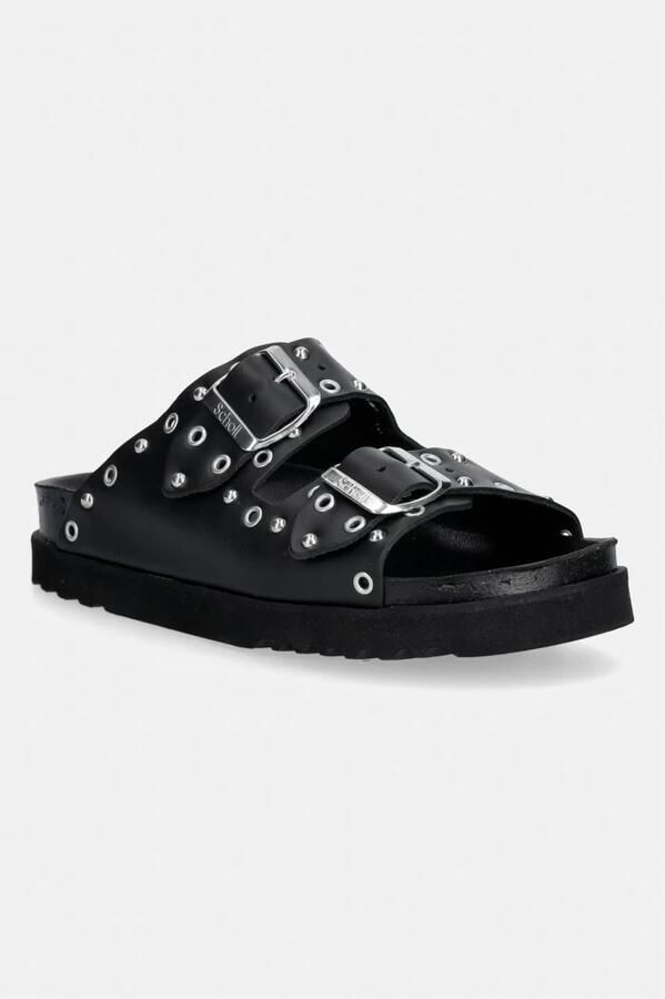 Scholl Beatriz Ring leren slippers zwart - Foto 10