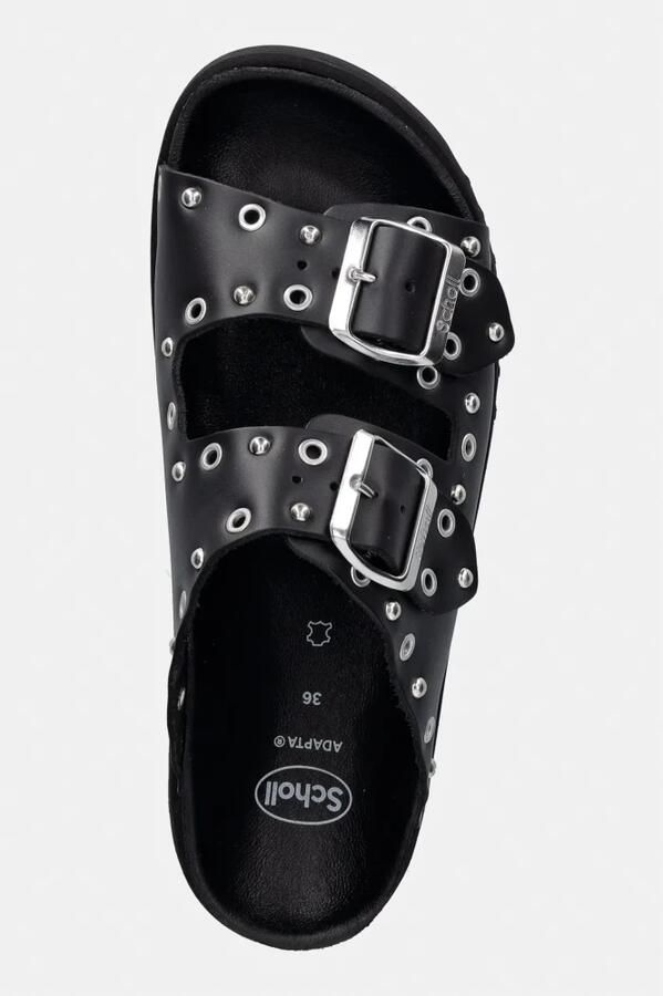 Scholl Beatriz Ring leren slippers zwart - Foto 5