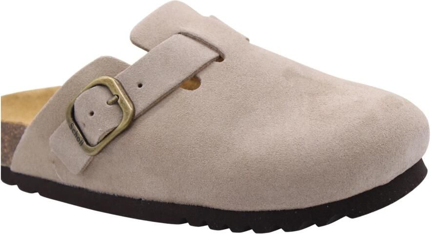 Scholl Klomp Women Fae Suede Sp Dark Beige - Foto 5