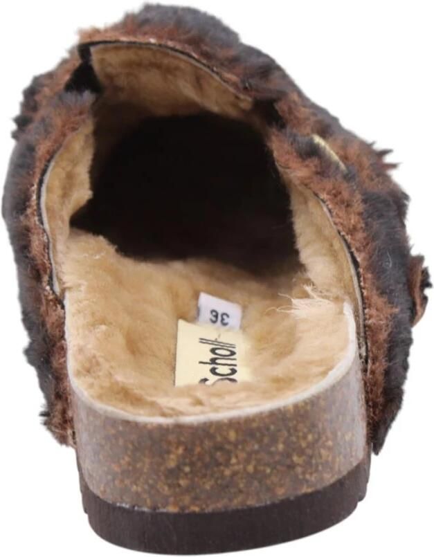 Scholl Footwear Klomp Scholl Women Fae New F Synthetic Fur Chocolate - Foto 3