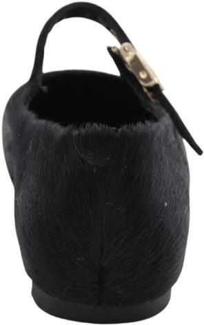 Scholl Klomp Benny Suède en Echt Bont Vrouwen Zwart - Foto 5