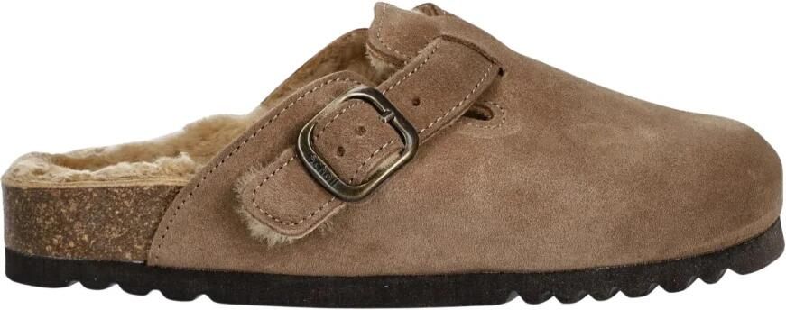 Scholl FAE NEW F Suede SA Womens Taupe FALSO Clogs Taupe - Foto 2