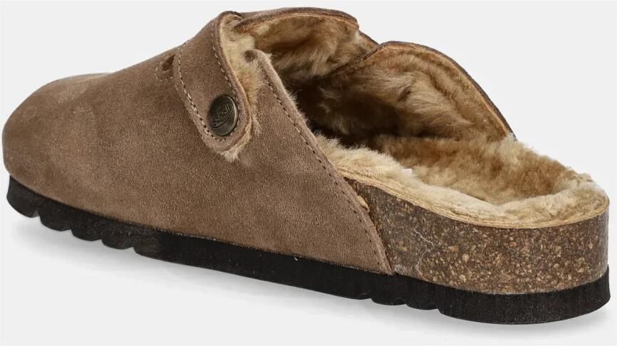 Scholl FAE NEW F Suede SA Womens Taupe FALSO Clogs Taupe - Foto 3