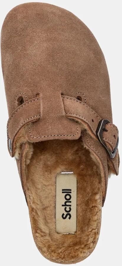 Scholl FAE NEW F Suede SA Womens Taupe FALSO Clogs Taupe - Foto 5