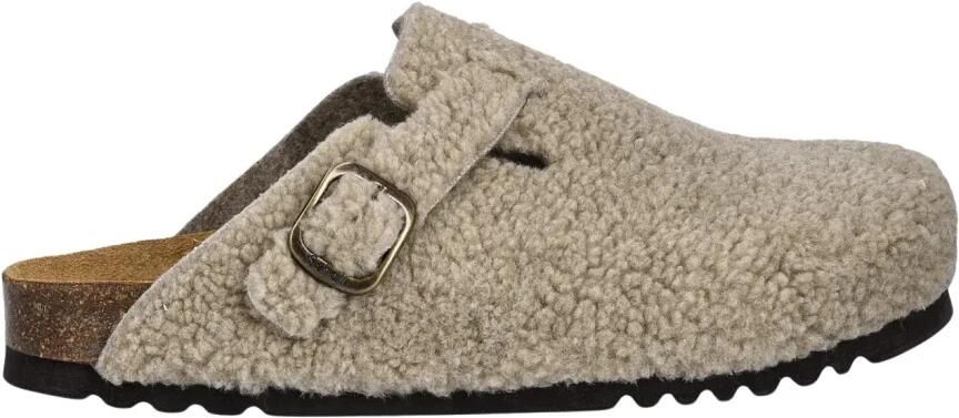 Scholl FAE NEW Synthetic shearling Womens Taupe FALSO Clogs Taupe