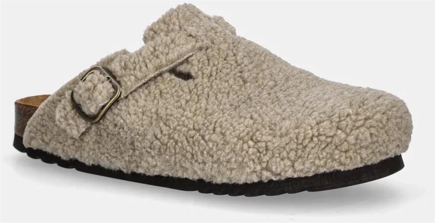 Scholl FAE NEW Synthetic shearling Womens Taupe FALSO Clogs Taupe - Foto 2