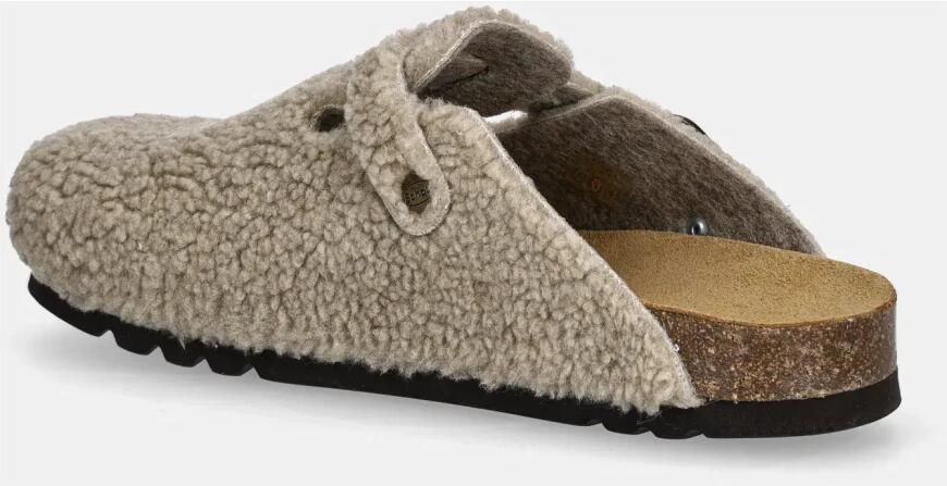 Scholl FAE NEW Synthetic shearling Womens Taupe FALSO Clogs Taupe - Foto 5