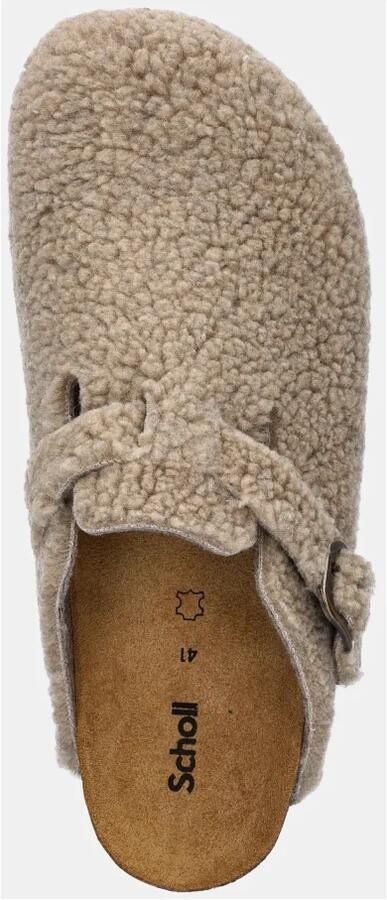 Scholl FAE NEW Synthetic shearling Womens Taupe FALSO Clogs Taupe - Foto 3